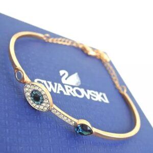 Authentic SWAROVSKI Evil Eye Bangle metal [Used]